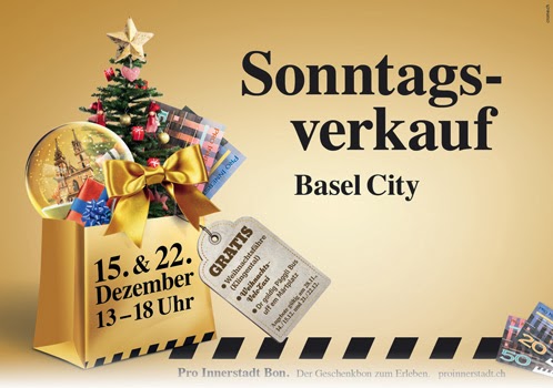 Am 15. und 22. Dezember hat Basel Sonntags geöffnet